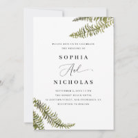 Watercolor Woodland Fern | Hochzeitsstichtag-Foto