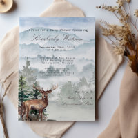 Watercolor Woodland Forest Stag Kinderdusche