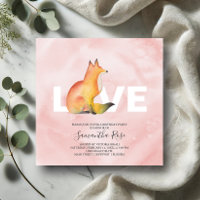 Watercolor Woodland Fox Geburtstagsparty