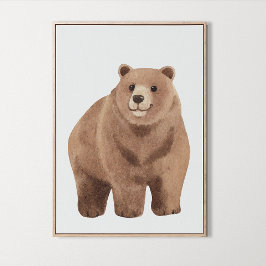Watercolor Woodland niedlich Bären Kinderzimmer Zi Poster
