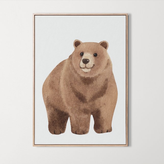 Watercolor Woodland niedlich Bären Kinderzimmer Zi Poster (Watercolor Woodland cute Bear Nursery Room Decor, animal print, bear prints, 
)