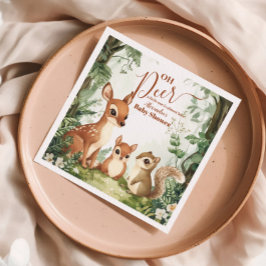Watercolor Woodland Oh Deer Baby Dusche Serviette