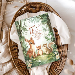 Watercolor Woodland Oh Deer Begleitkarte