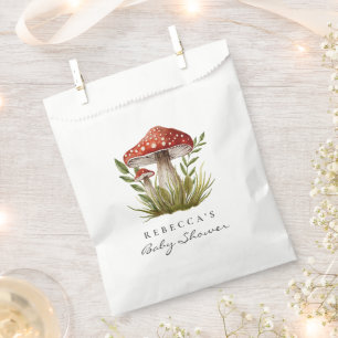 Watercolor Woodland Pilz Baby Dusche Geschenktütchen