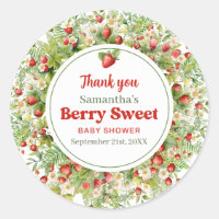 Watercolor Woodland Strawberry Berry Sweet