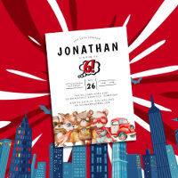 Watercolor Woodland Superhero Geburtstag