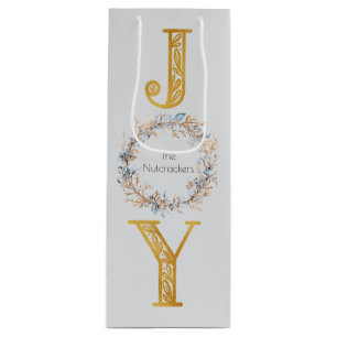 Watercolor Wreath Nutcracker Weihnachten Geschenktüte Für Weinflaschen