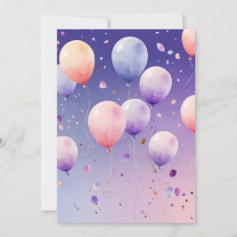 Watercolor Wunderland Geburtstag Einladung