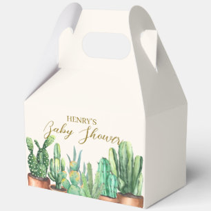 Watercolor Wüste Cactus Garden Baby Shower Geschenkschachtel