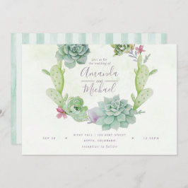 Watercolor Wüste Cactus succulent Wedding Einladung