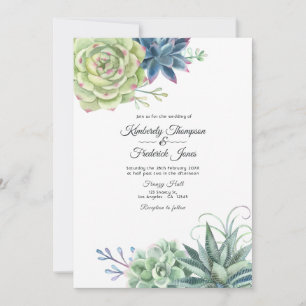 Watercolor Wüste Cactus succulents Wedding Einladung