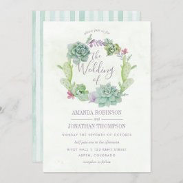 Watercolor Wüste Cactus succulents Wedding Invite Einladung