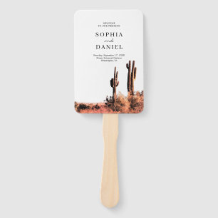 Watercolor Wüste Wedding Program Fan Fächer