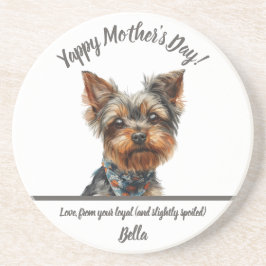 Watercolor Yappy Yorkie Mother Day Getränkeuntersetzer