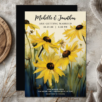 Watercolor Yellow Daisies | Daisy Blume Wedding Einladung