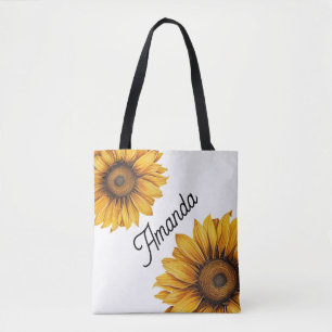 Watercolor Yellow Diagonal Script Name Sonnenblume