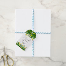 Watercolor Yellow Floral Garden White Wedding