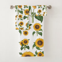 Watercolor Yellow Flowers Botanical Foliage