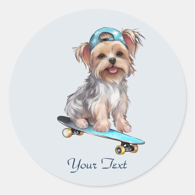 Watercolor Yorkshire Terrier Sticker (Vorderseite)