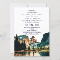 Watercolor Yosemite National Park Wedding Ca US