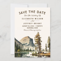 Watercolor Yosemite National Park Wedding Ca US I