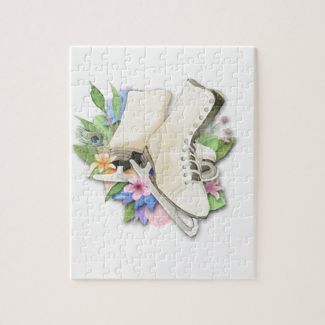 Watercolor-Zahl Skate-Gewohnheits-Geschenkartikel Puzzle (Vertikal)