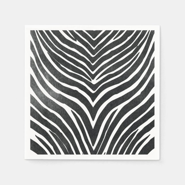 Watercolor Zebra Serviette (Vorderseite)