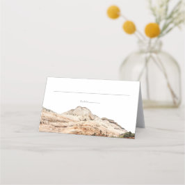 Watercolor Zion National Park Gastname Platzkarte