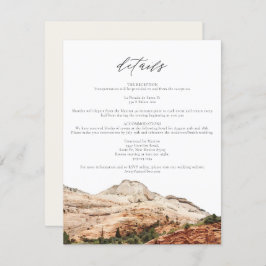 Watercolor Zion Nationalpark Hochzeitsstimmung Einladung