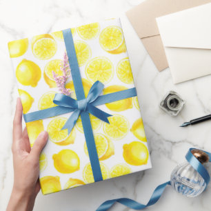 Watercolor-Zitronen-Verpackungspapier Geschenkpapier
