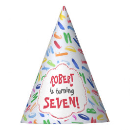 Watercoloralphabet-Gewohnheits-Kindergeburtstag Partyhütchen