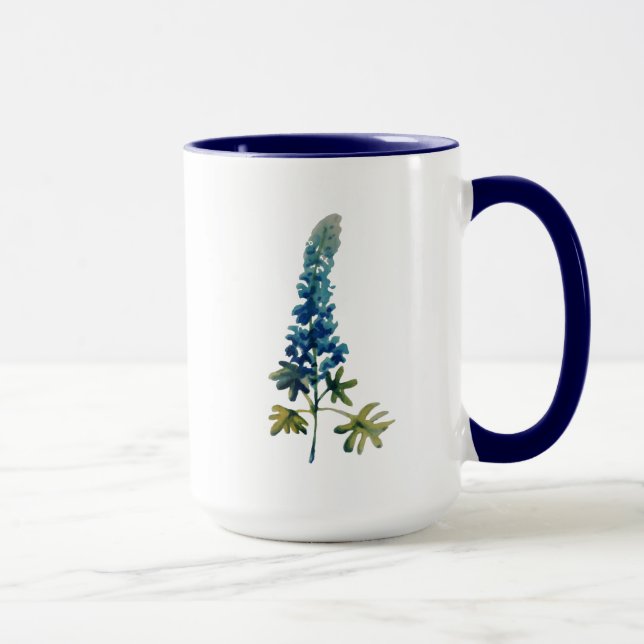 Watercolorbluebonnet-Kaffee-Tasse Tasse (Rechts)