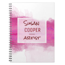 WatercolorBrushstrokes Hochrot und ROSE Desig