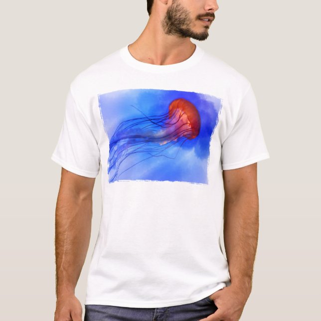 Watercolored Quallen T-Shirt (Vorderseite)