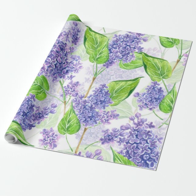 Watercolorflieder-Blumen Geschenkpapier (Ungerollt)
