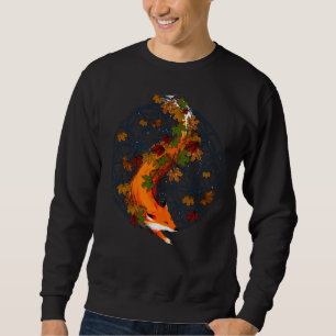 Watercolorfox-Blume des Leben-Geist-Tieres Sweatshirt