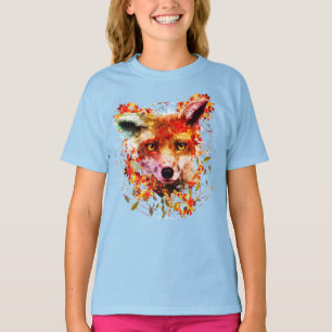 Watercolorfox-Geist-TierBlume des Lebens T-Shirt