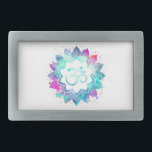 *~* Watercolormandala-Lotos OM-OM Symbol Rechteckige Gürtelschnalle<br><div class="desc">* Ein OM-OM Symbol-LotosWatercolorMandala auf einer weißen Hintergrundrechteckform-Gürtelschnalle. Die Mandalafarben sind Türkis, Purpur-Blues und pinks* Hier für Sie ist ein auffallend schöner neuer geneigter ins Auge fallender Entwurf des Alters metaphysisch geistig, wahrscheinlich, zum von Meditation und von ruhiger Betrachtung zu inspirieren. Er kann ein perfektes Geschenk für Freunde und Familie...</div>