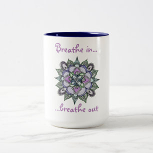 Watercolormandala-Tasse Zweifarbige Tasse