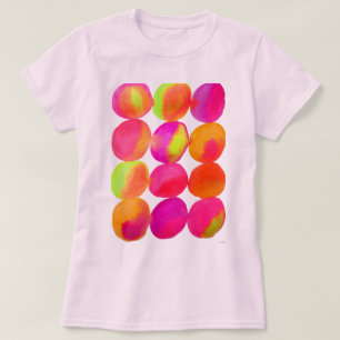 Watercolorneon beschmutzt Popkunst T-Shirt