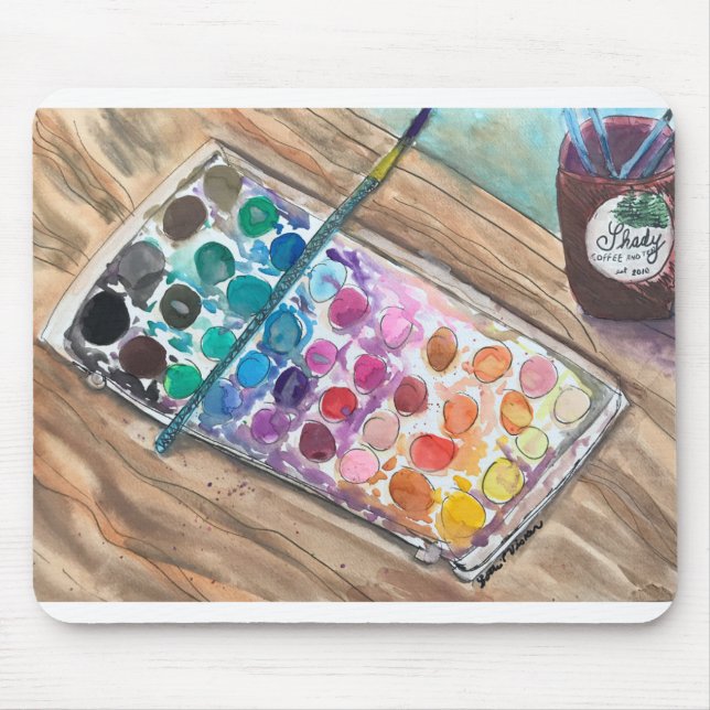 Watercolorpainting u. Kaffee Mousepad (Vorne)