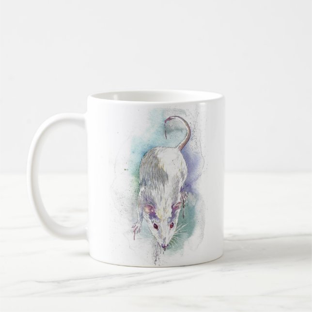 Watercolorratten-Kaffee-Tasse Kaffeetasse (Links)