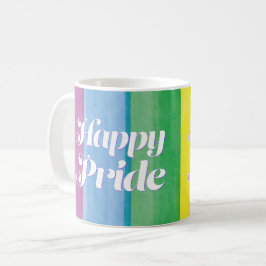 Watercolors Happy Pride Regenbogen Kaffeetasse