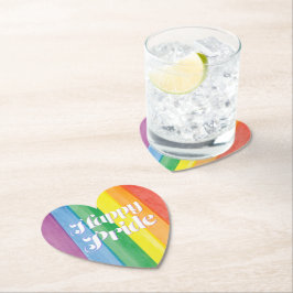 Watercolors Happy Pride Regenbogen Untersetzer