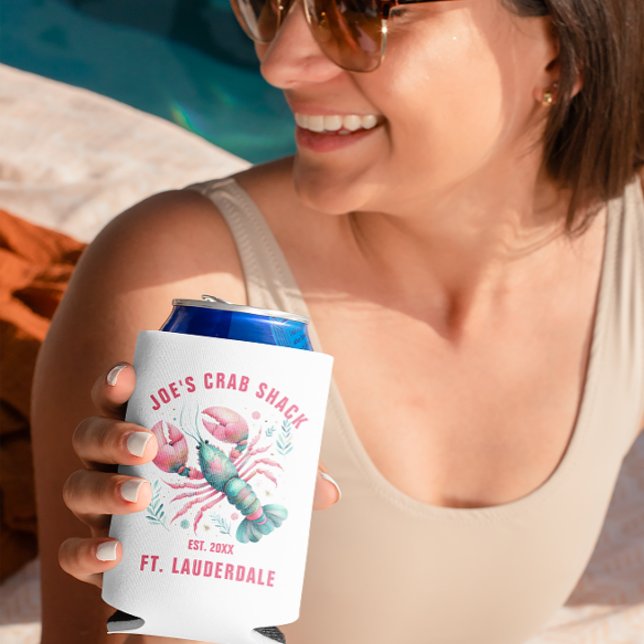 Watercolors Lobster Illustration Custom Text Dosenkühler (Von Creator hochgeladen)