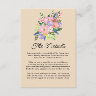 watercolors Modern Botanical summer Wedding Begleitkarte