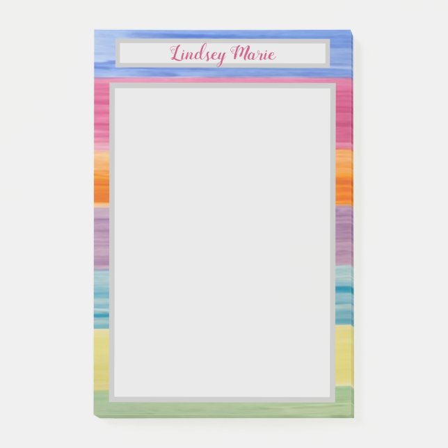 WATERCOLORS - Nachhinweise Post-it Klebezettel (Vorderseite)