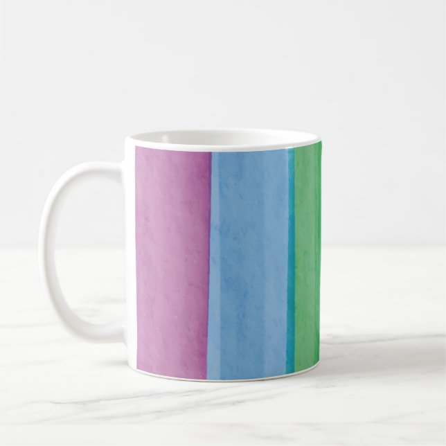 Watercolors Pride Regenbogen Kaffeetasse (Links)