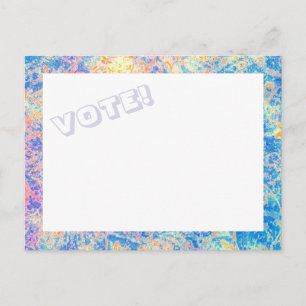 Watercolors VOTE!Postfach Postkarte