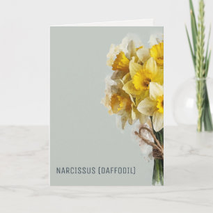 Watercolour Blooms Narzissen zum witzigen Mutter Feiertagskarte
